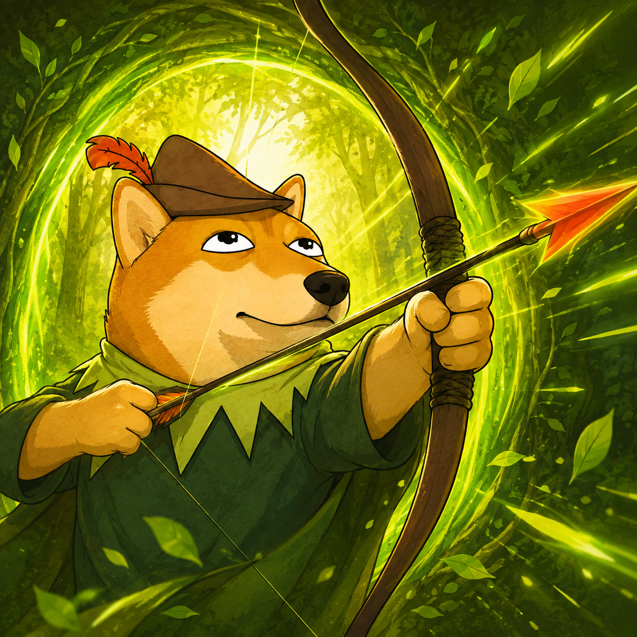 Robin launches through the lime forest